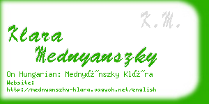 klara mednyanszky business card